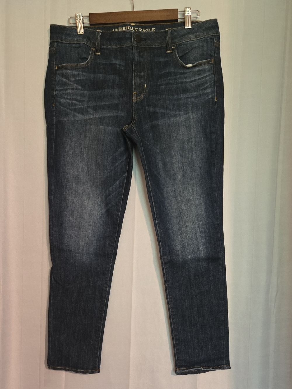 American Eagle Dark Wash Jeggings Size 14S NWOT